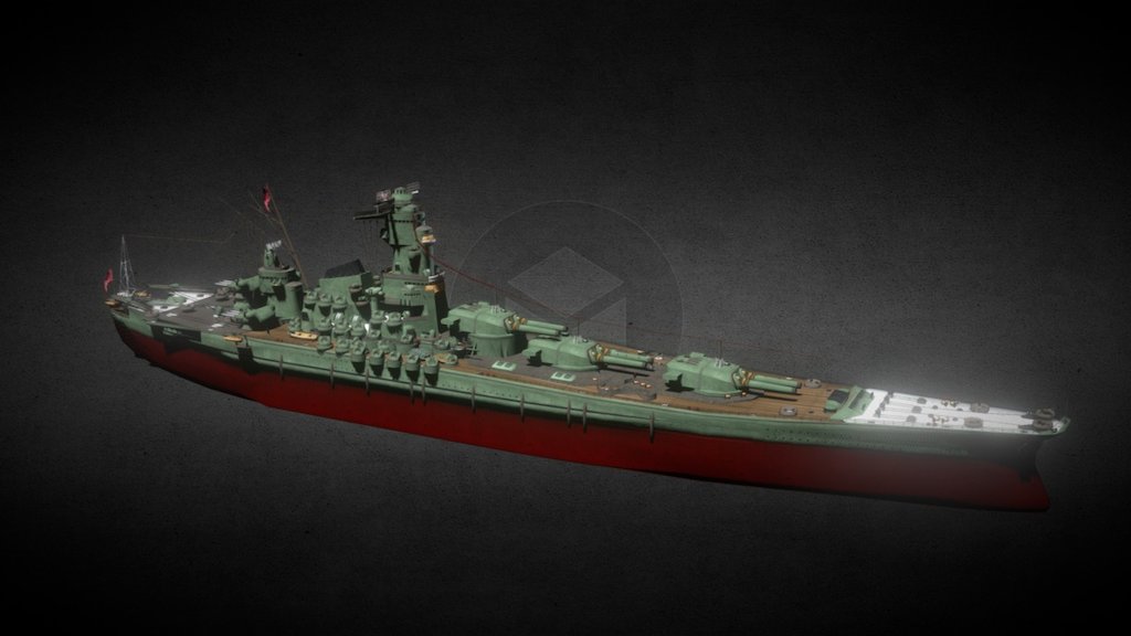 IJN Yamato alternative - 3D model by fylth 3d model