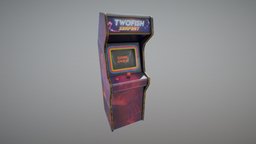 Arcade Cabinet gaming, retro, 80s, cabinet, substancearcade, decentraland, substancepainter