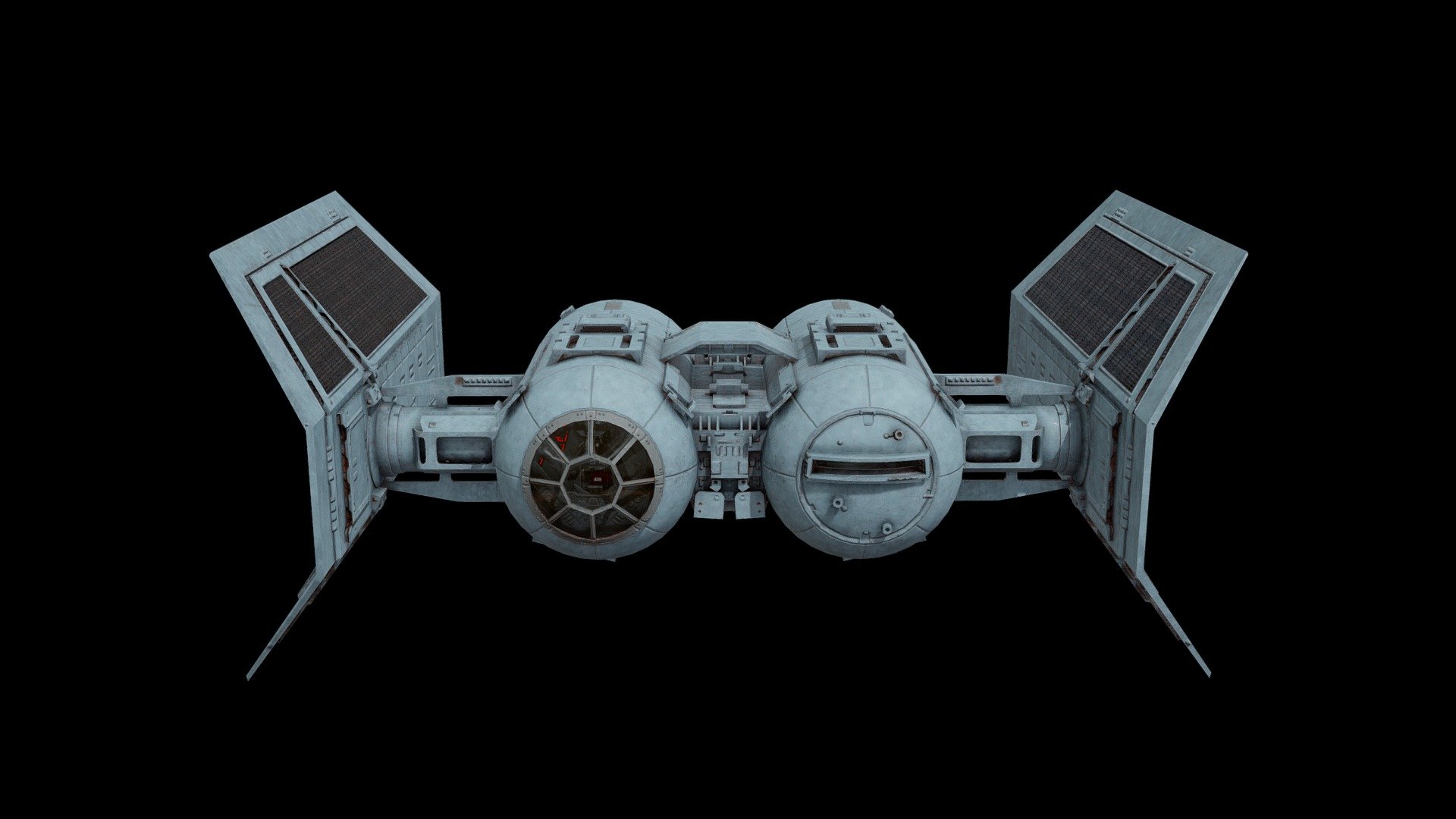 This model is of a little-known ship from Empire Strikes Back, a tiny distant TIE shuttle that looks like a bomber with inverted wings, which Captain Needa uses to apologize to Vader in person. This model is mostly based on Jason Eaton's rendition of the ship in the &lsquo;TIE Fighter Owner's Manual,' but with some personal tweaks such as new engines and a thin viewport into the passenger compartment. A larger transport TIE, the TIE Boarding Craft can be seen in Rogue One and Andor, this guy's not the most spacious! Quite a bit more detailed than my TIE fighter.

4 sets of textures- one for the wings, for the body, for the interior, and for the pilot. The interior and TIE pilot textures are the same as the ones in my regular TIE fighter model. If Sketchfab supported UDIMs, everything could be in 1 material using multiple UV tiles, but for now, it's 5 separate materials (one more to be able to dial in the glass transparency, even though it uses the body textures.) Hope to see more of this ship officially someday! - Star Wars TIE Shuttle (Needa's Shuttle from ESB) - Buy Royalty Free 3D model by Robear (@xiaorobear) 3d model
