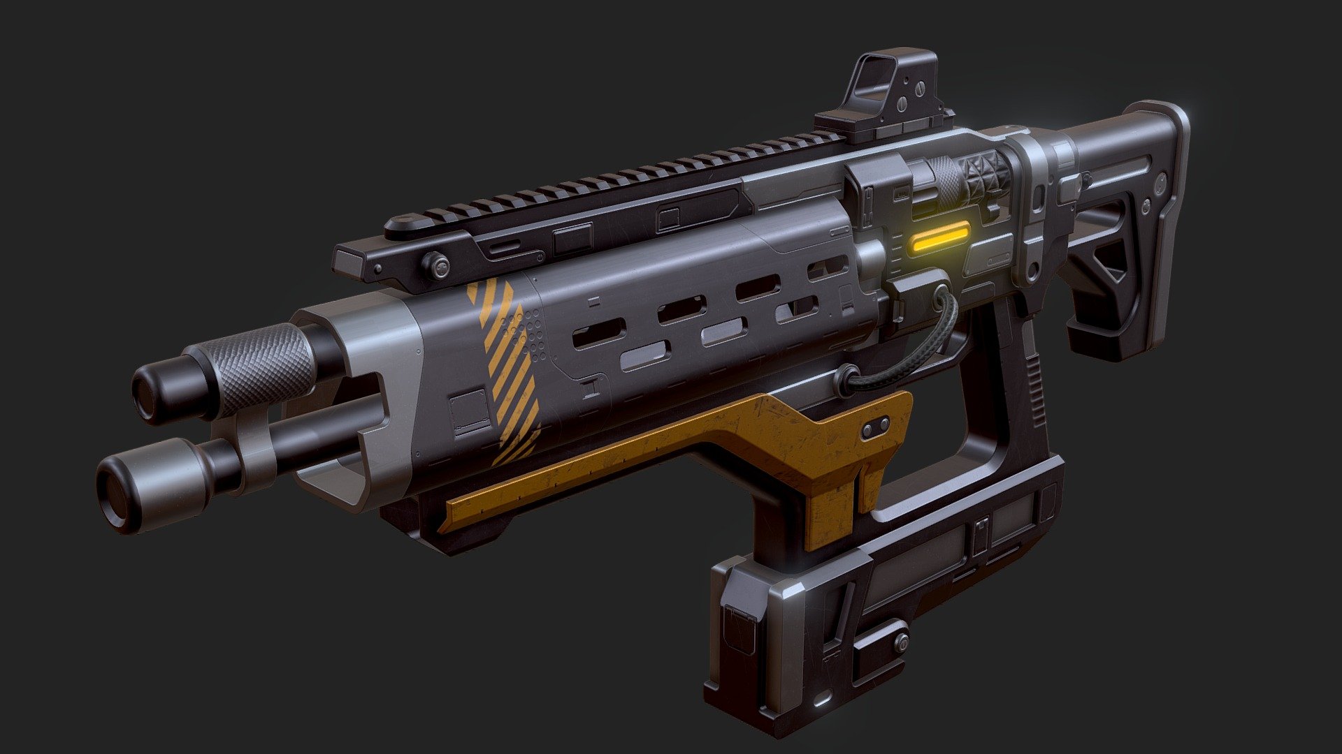 An assault rifle model I made in my free time. First time using the NURBS modeling tool Plasticity. Used Blender to UV/Normal edit, Substance Painter to texture paint.

All donations welcome at the PayPal link on my profile page, thanks in advance :) - TAR-621 - Download Free 3D model by Frostoise 3d model