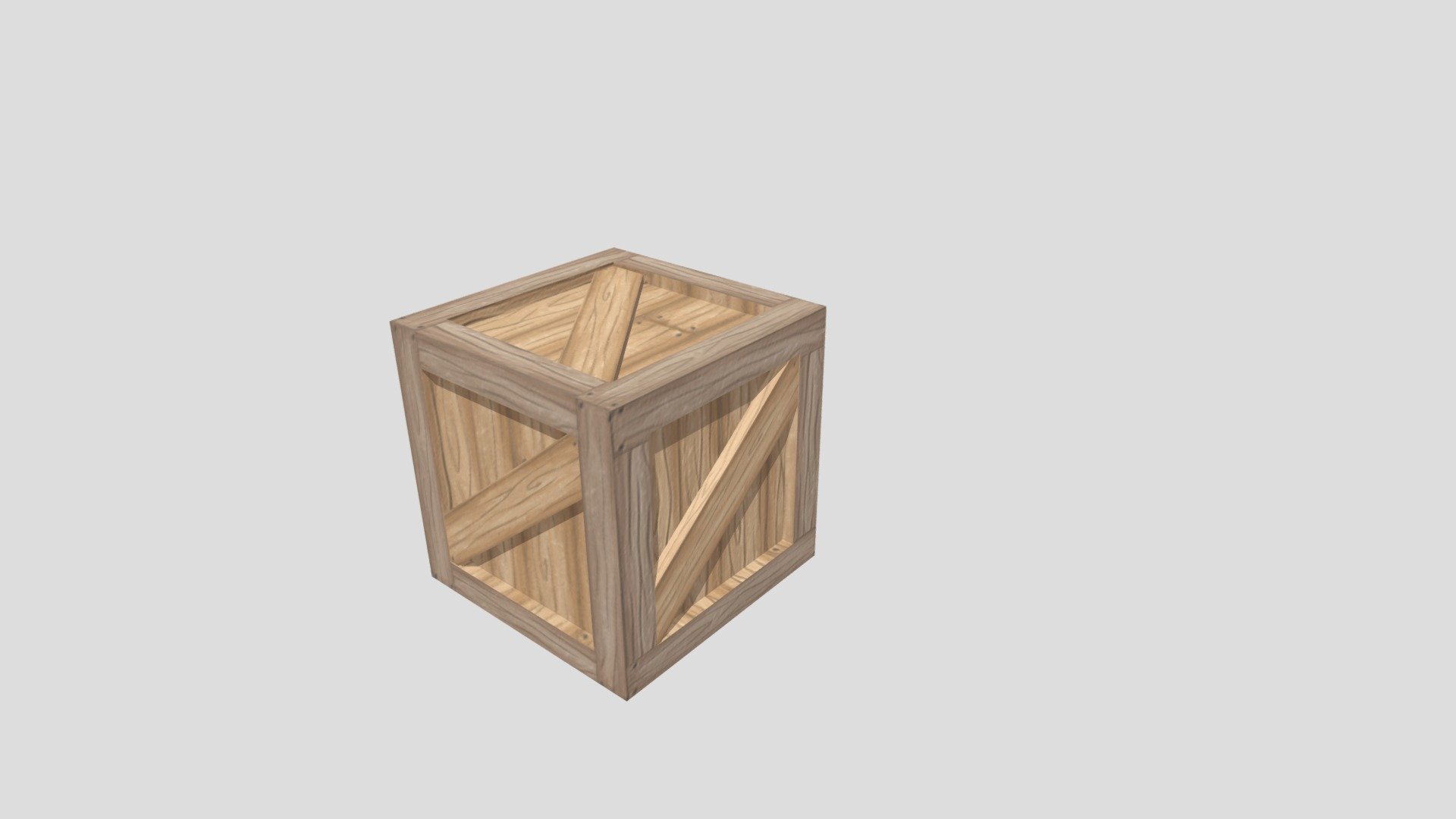 for school. free use. made the texture myself - wood box - Download Free 3D model by n0stardust (@noortjeschuur) 3d model
