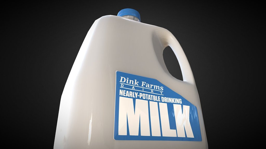 Milk Jug - 3D model by JosiahCarlson 3d model