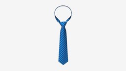 Classic necktie 02 blue neck, suit, cloth, shirt, textile, clothes, knot, business, dress, tie, accessory, collar, silk, background, formal, necktie, 3d, pbr, clothing