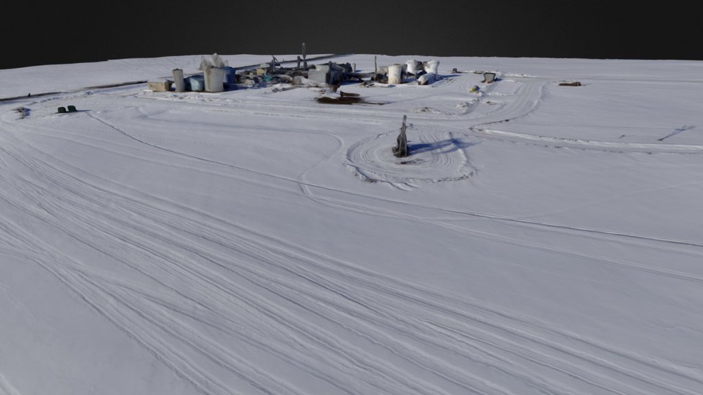 This is an oil and gas facility that was flown in winter while being as-built mapped 3d model