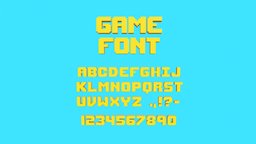Game Font font, game, 3d
