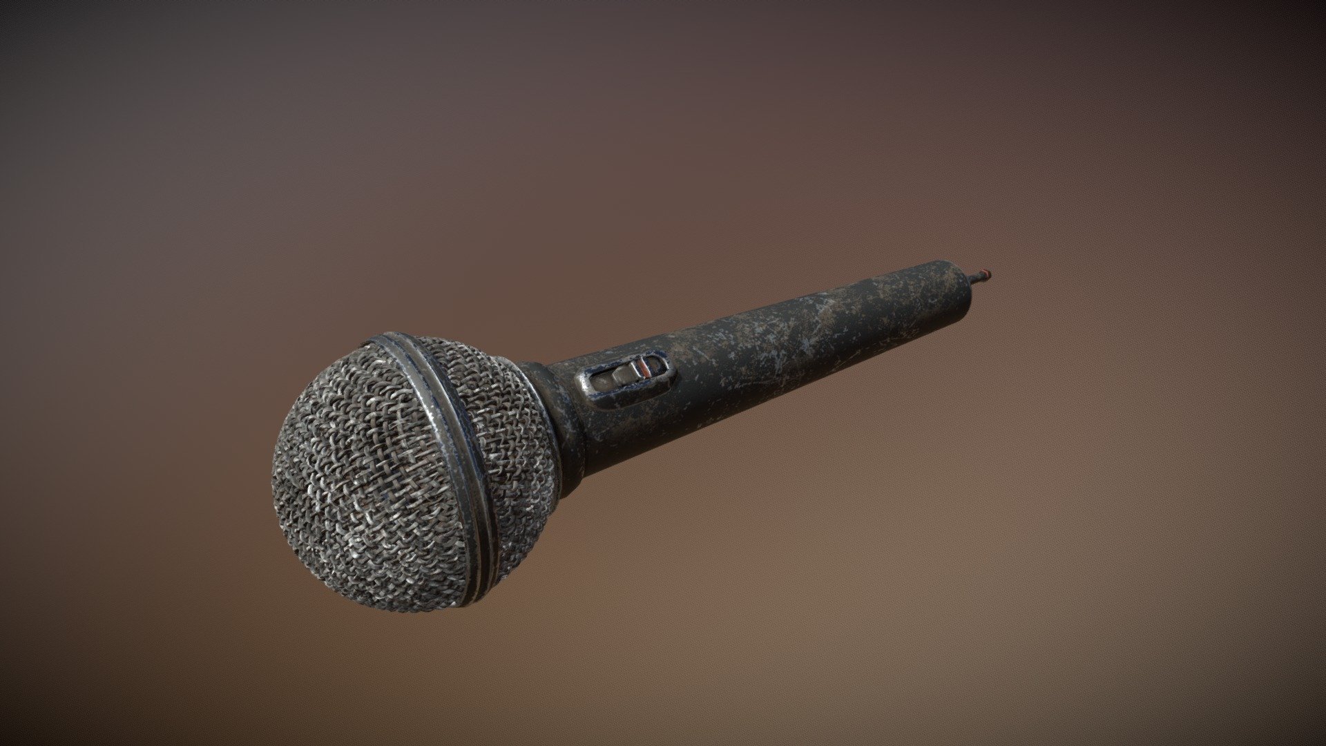 A dity old microphone is it a forgotten reminant of a long gone era or currently used by the crazed  MC of illegal fights in the desert: who's to know? 
More of a practice piece on mesh modelling than anything and not optimized for anything but maybe it will be of use to someone you never know! - Battle MC Microphone - 3D model by william.dahm 3d model