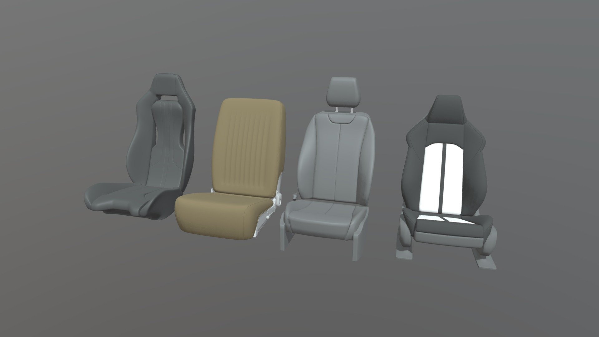 This model contains a Car Seat Pack based on a real stylized car seat from a real italian and german sport car which i modeled in Maya 2018 and is available for selling as a full car containing interior and just exterior. This model is perfect to create a new great scene with different car pieces or part of a car model.

This model is one of a great collection of car parts and a part of a full body italian car i published in my profile, which is available for buying.

If you need any kind of help contact me, i will help you with everything i can. If you like the model please give me some feedback, I would appreciate it.

Don't doubt on contacting me, i would be very happy to help. If you experience any kind of difficulties, be sure to contact me and i will help you. Sincerely Yours, ViperJr3D - Car Seat Pack - Buy Royalty Free 3D model by ViperJr3D 3d model