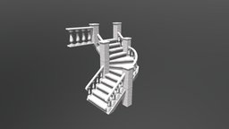 Neoclassicism stairs stairs, column, marble, sandstone, neoclassical, neoclassicism, lowpoly