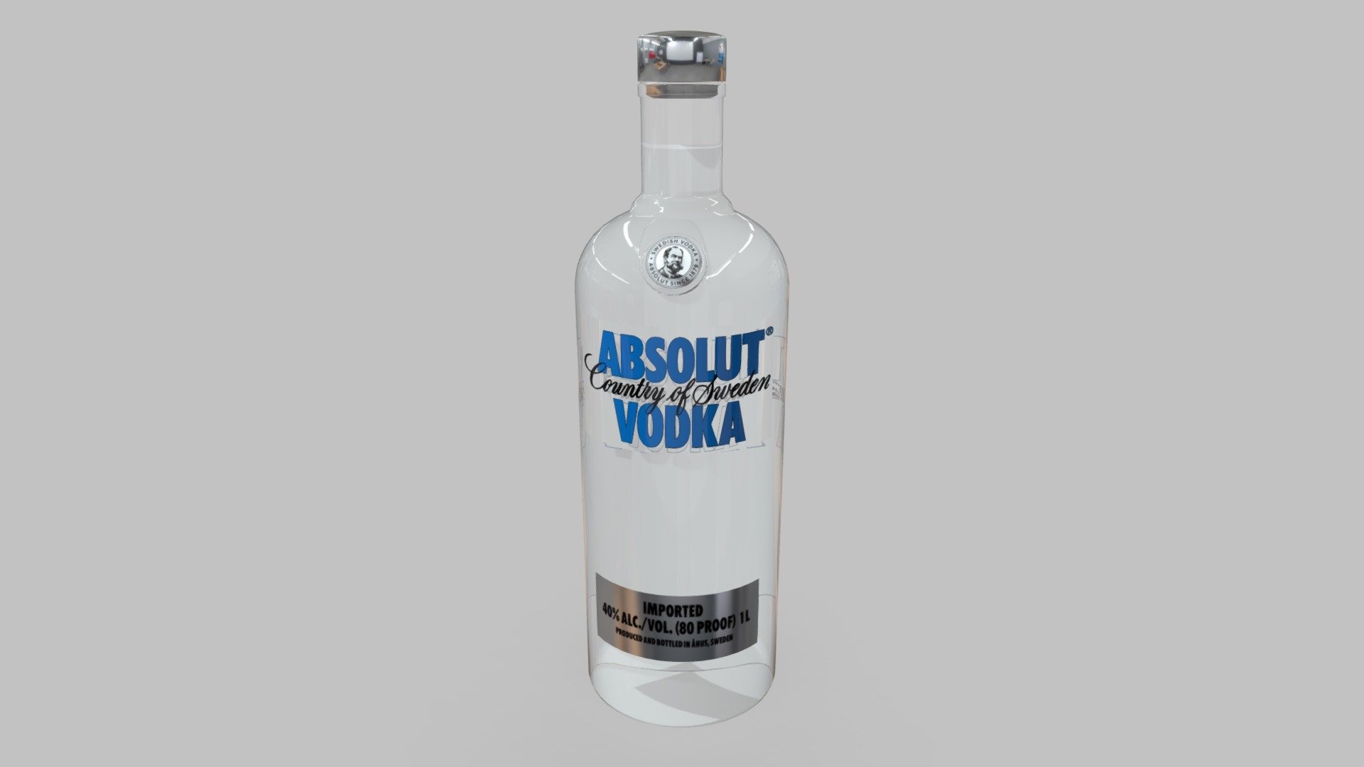 Absolute Vodka Bottle - Absolute Vodka Bottle - Buy Royalty Free 3D model by Davide Specchi (@Davide.Specchi) 3d model