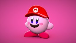 Mario Kirby hat, nintendo, collection, kirby, transformed, 3dprint, mario