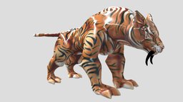 Tiger tiger, ice, jump, attack, sable, teets, animation