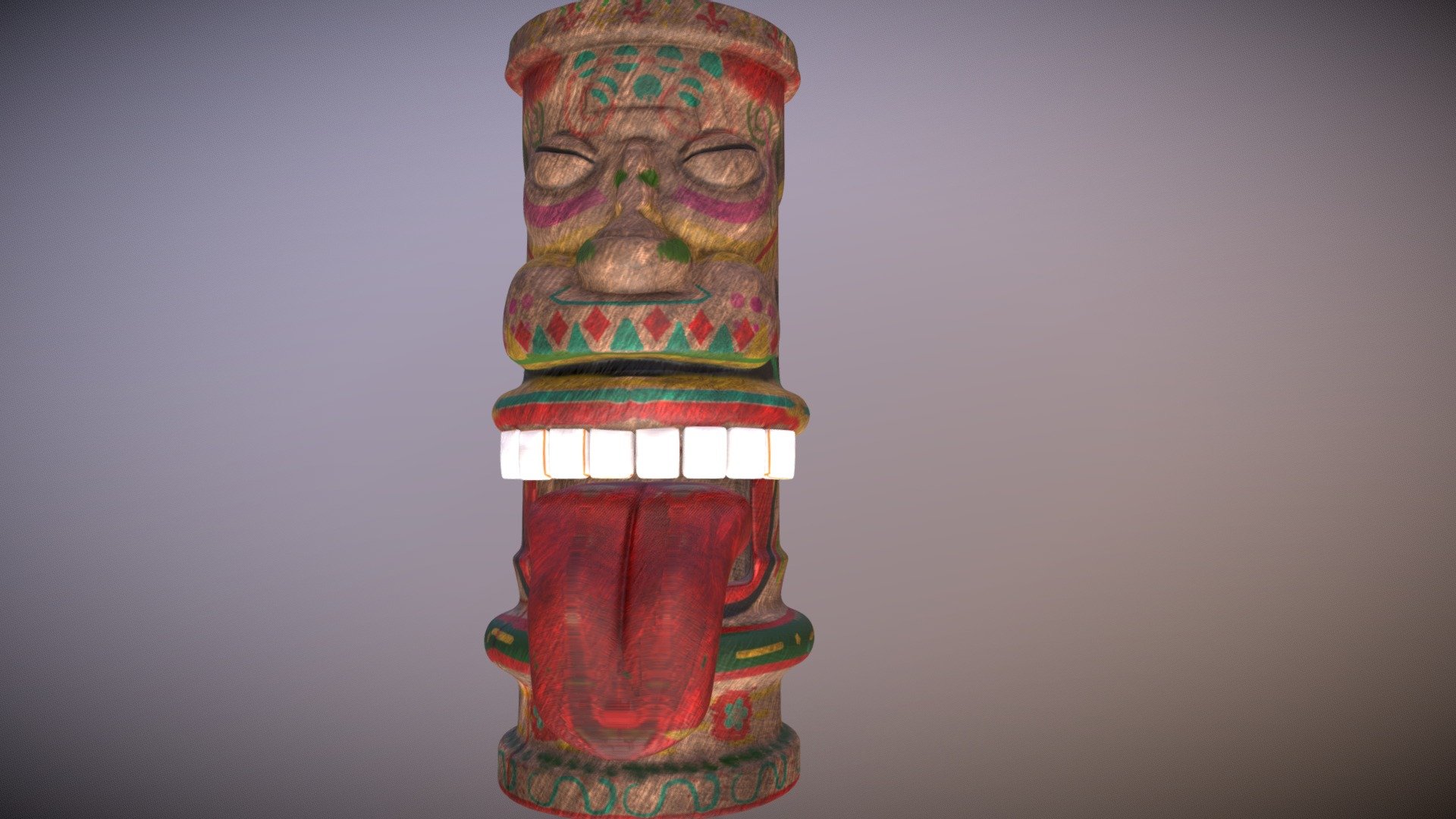 Tiki Totem - Download Free 3D model by Dav1d- 3d model