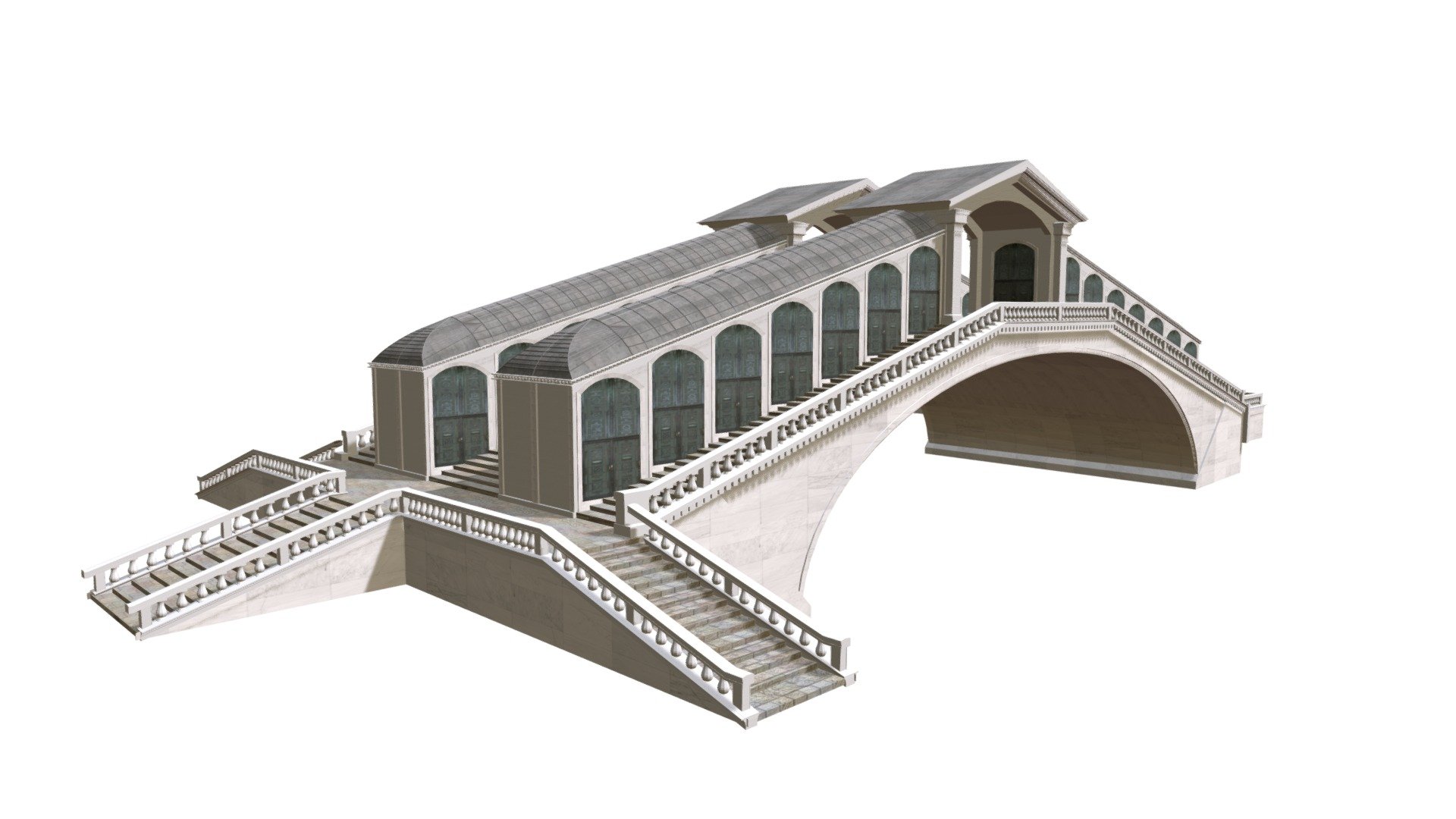3d model of Rialto Bridge in Venice

Made in Blender

Textures and materials included and named

UV-unwrapped

Polygons/Faces : 209 395

Vertices : 223626



The Rialto Bridge is the oldest of the four bridges spanning the Grand Canal in Venice, Italy. Connecting the sestieri of San Marco and San Polo, it has been rebuilt several times since its first construction as a pontoon bridge in 1173, and is now a significant tourist attraction in the city 3d model