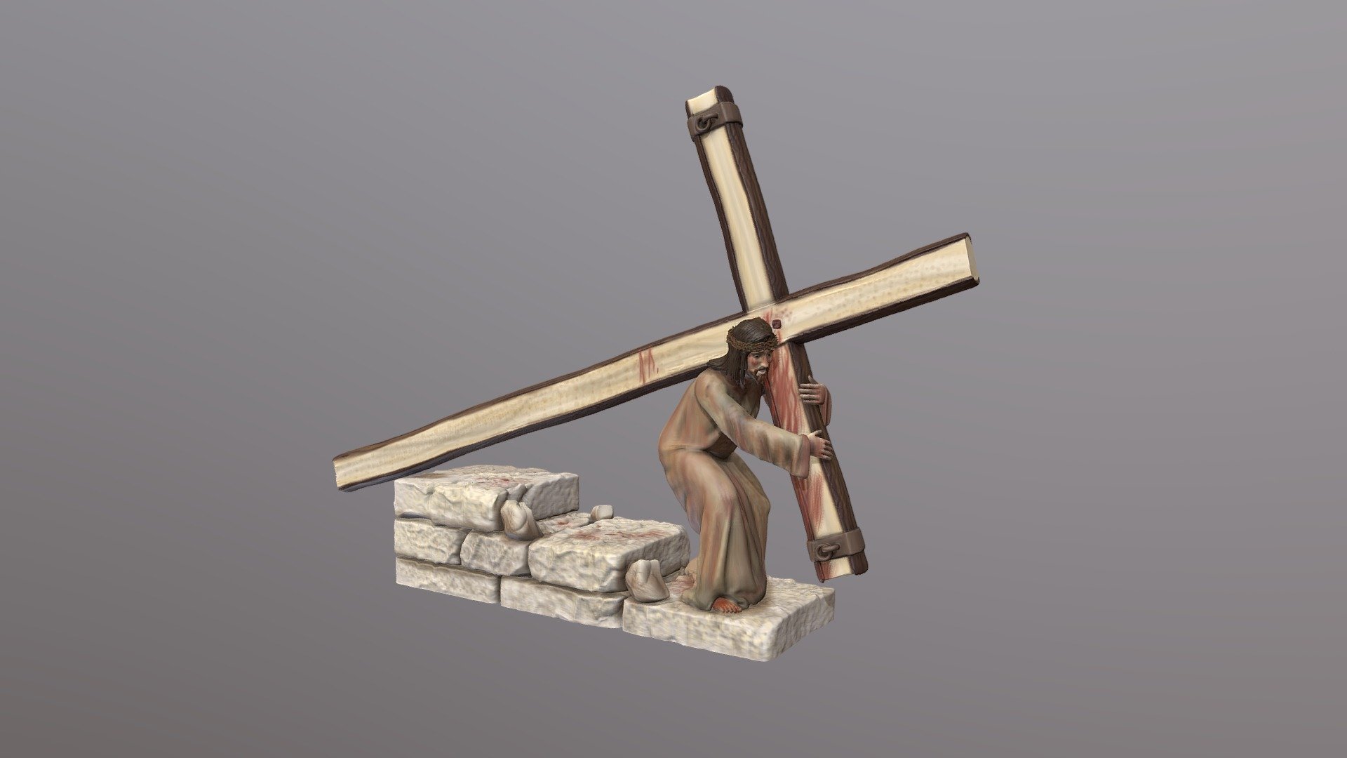 Jesus en el calvario - Jesus en el calvario - 3D model by abauerenator 3d model