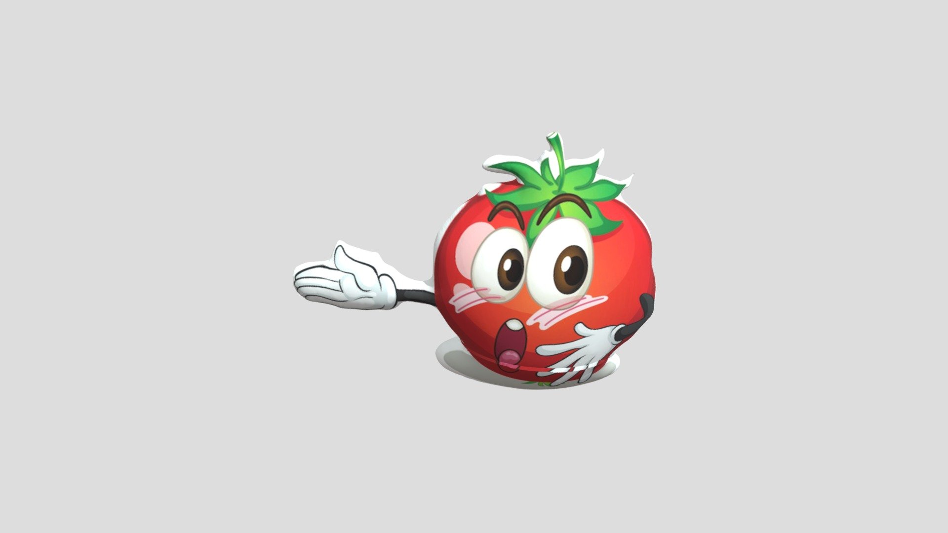 tomato handshake - Download Free 3D model by medikalcoach 3d model