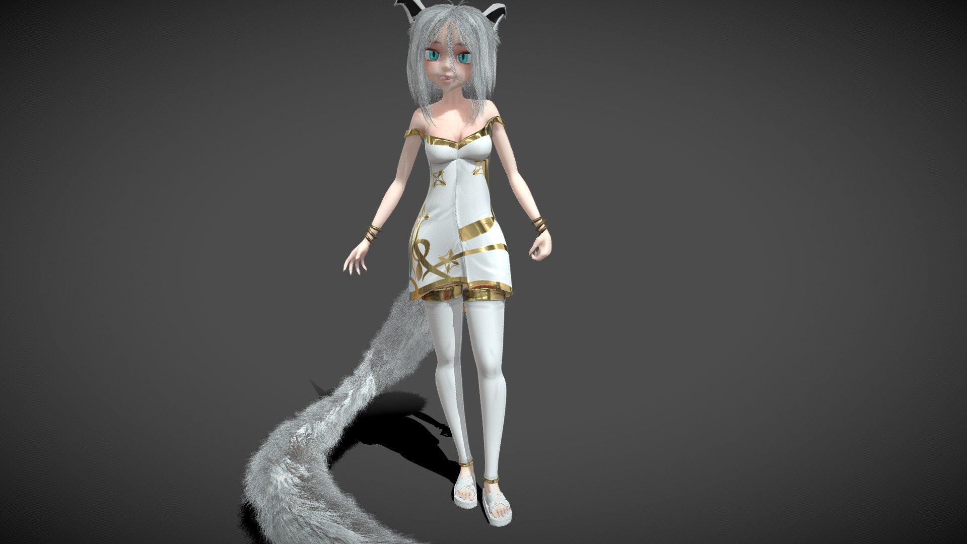 Fox Girl Cartoon

-----------Blender 3.0-----------------




has bones, body, tail and ears

Mixamo skeleton

Mixamo rig add-on for Blender

It has simulation of cloth for the hair by default it is not active

does not include animation

No hdr lighting

54 face nShape Keys

-------------Fbx ---------------




Lowpoly Polys :31.858 Verts: 50.509

Mixamo skeleton

does not include animation

-----------4K Textures------------




6 Materials with

diffuse , roughness, metallic, normal

Videos:
https://youtu.be/ItWnzQnl_bk

https://youtu.be/r-RvjSctFXM

Any questions or comments about the model, you can write to me. I will be happy to assist you :) - Fox Girl Cartoon_V2 - Buy Royalty Free 3D model by 3D Figures (@3DFigures) 3d model