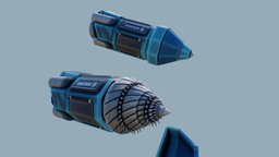 Space piercer asset: drill spaceship drill, piercer, stylised, asset, game, vehicle, sci-fi, stylized, space, spaceship