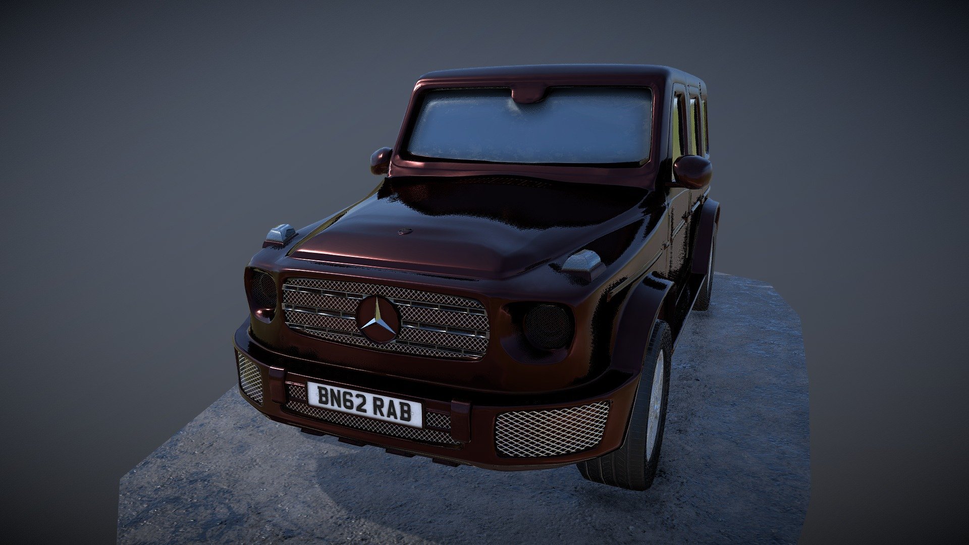 A faithful recreation of the Mercedes G-Class (2018 model). Full PBR texturing at 4096 resolution for ease of scaling optimisation if need be. Used in my second year assingment at the University of Northampton, recieving an A* grade. Modified version used in the video seen here https://www.youtube.com/watch?v=P2xUdmDpQys - Mercedes G-Class 2018 - Buy Royalty Free 3D model by TheMadraver 3d model