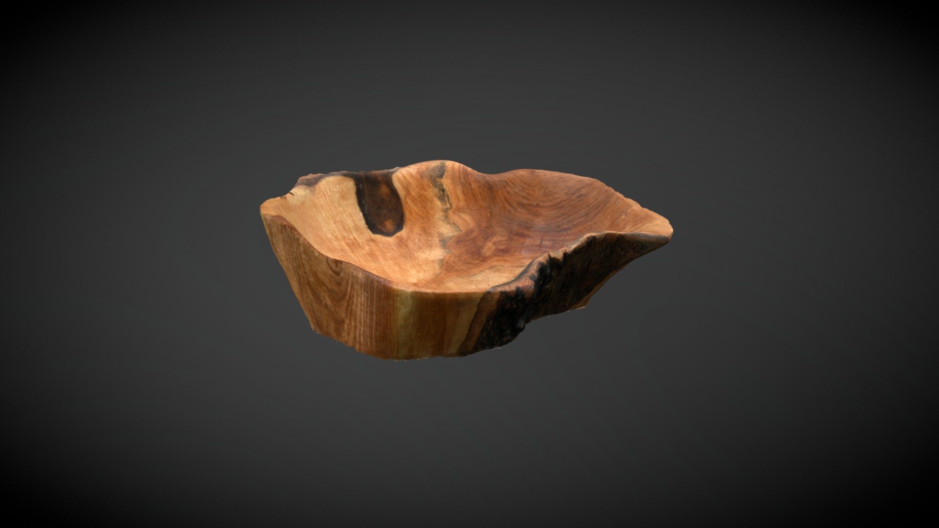 Unique handmade wooden bowl carved from piece of wood and realized into 3D model. For more informations feel free to message me or visit logniture.com - Unique Hand Carved Wooden Bowl - Buy Royalty Free 3D model by Logniture 3d model