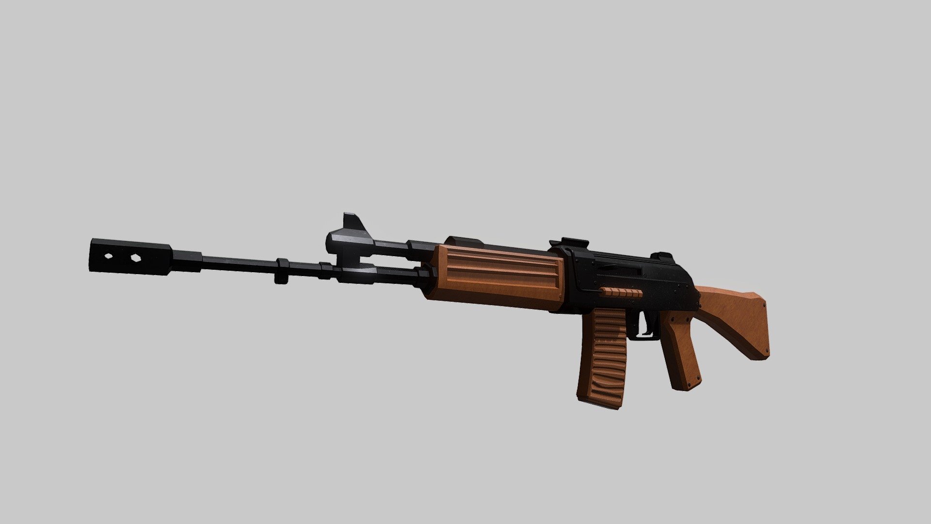 Fictional Assault Rifle based on Insas - Fictional Assault Rifle Insas - 3D model by crispyghouls 3d model