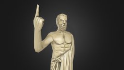 Greek Stylized Low Poly Statue
