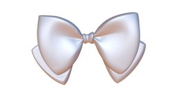 Bow Ribbon Knot 4 bow, 3d-print, knot, decor, ribbon, 3dprint, hardsurface, highpoly