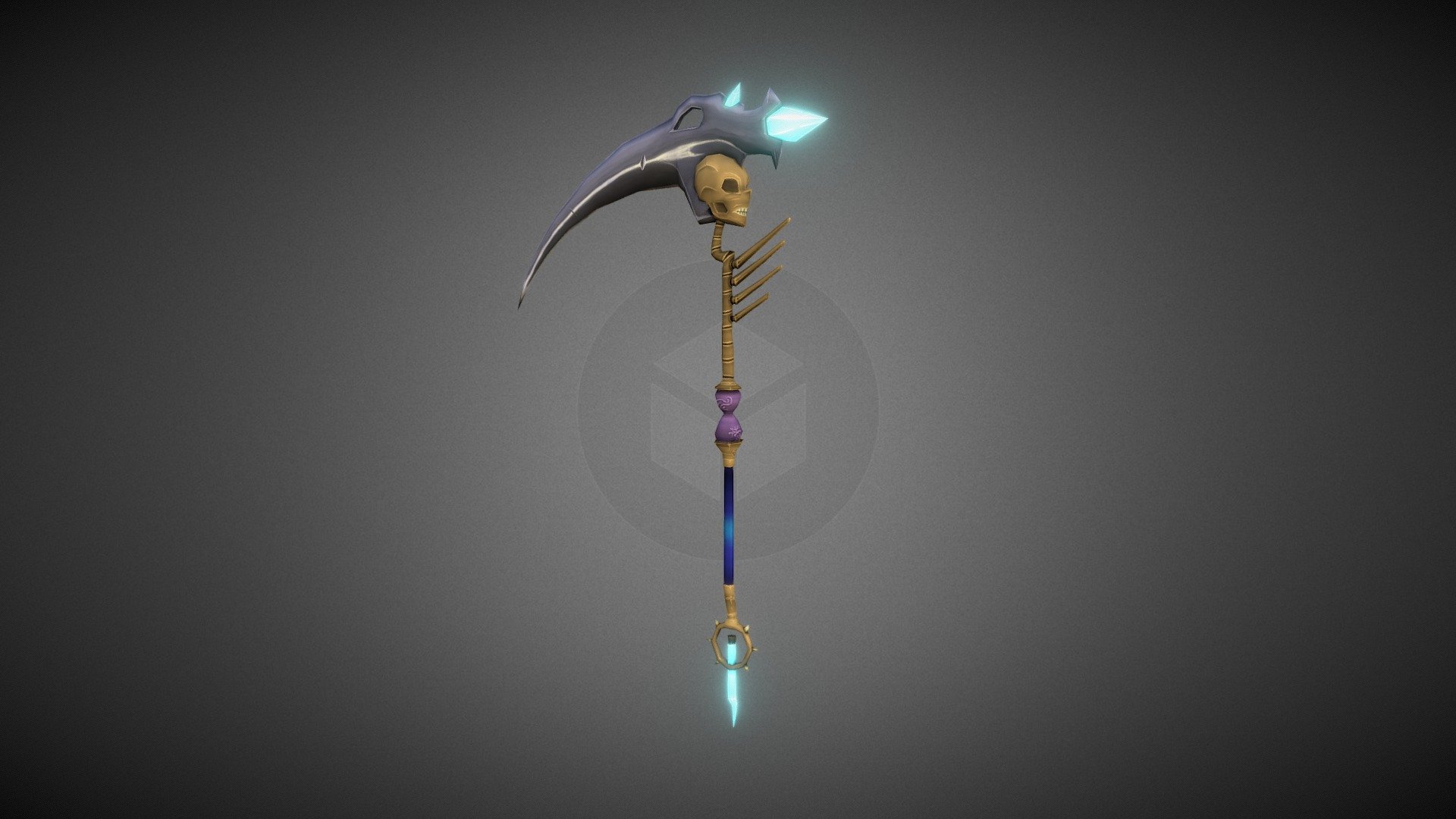 This lowpoly model was inspired by this concept which I found on Pinterest. I'm practicing 3d modeling and I'm not that good yet, but I hope you like it. You can use it however you like.

(Updated Handpainted textures 28 Jan 2019) - Skull Sickle - Download Free 3D model by Hentoony (@Paolofix21) 3d model