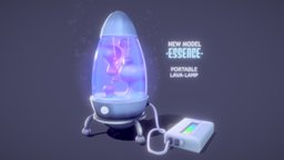 Stylized Portable Lava-Lamp lamp, modern, future, lava, props, lavalamp, low-poly-model, stylized-texture, props-assets-environment-assets, 3d, lowpoly, sci-fi, stylized, portable-lamp