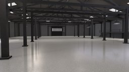 Large Empty Warehouse or Showroom