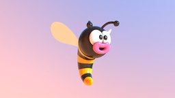 Bee Wee balloon, bee, lowpoly