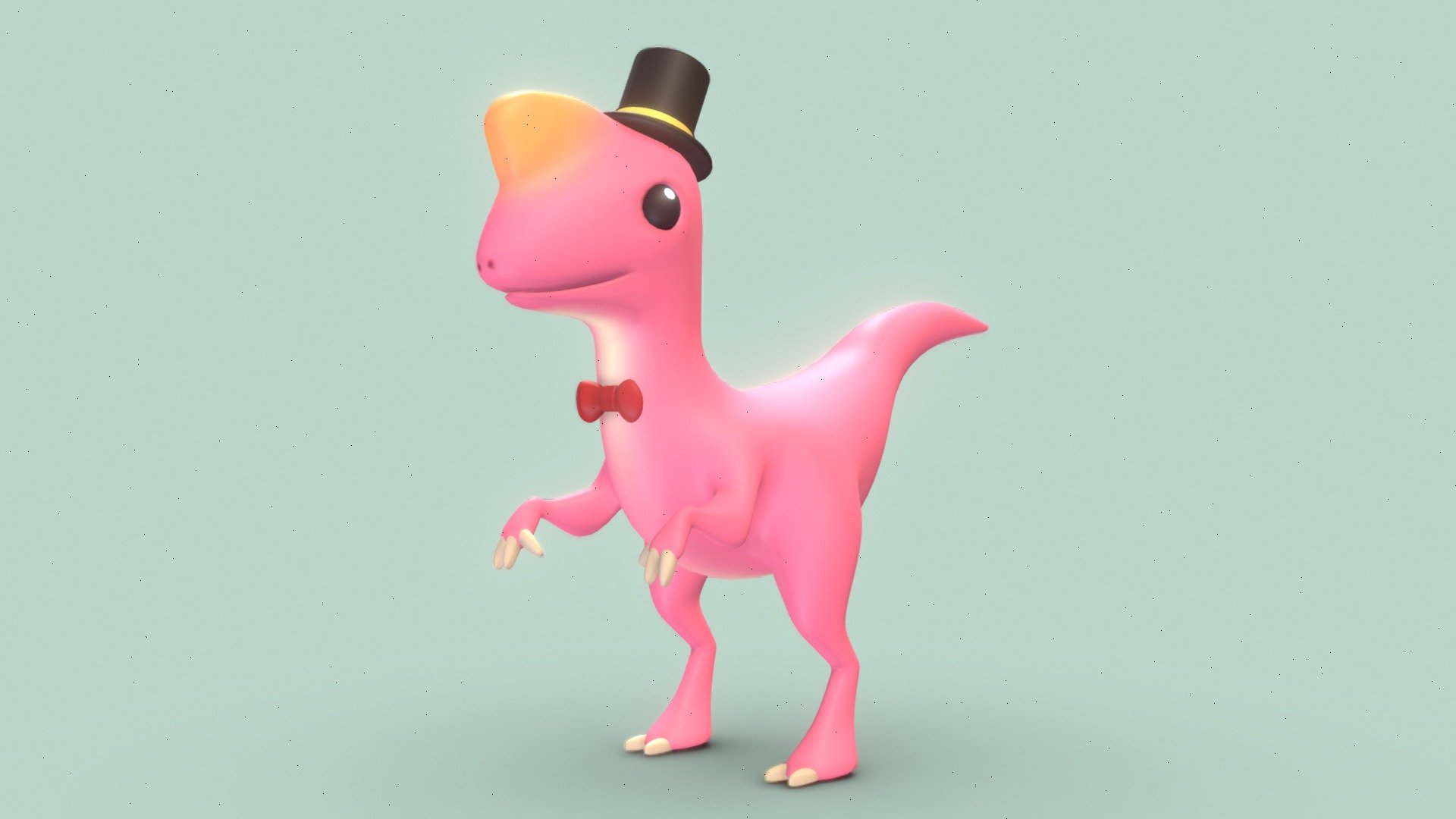 pink dinosaur - 3D model by shipykocomputer (@nattawara.s) 3d model
