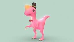 pink dinosaur cute, pink, dinosaurs