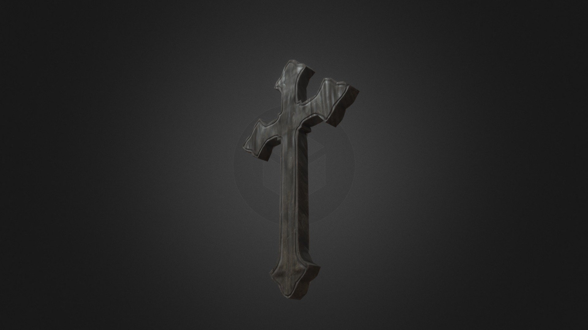 A Wooden Cross, modeled in Blender and Texturized with Substance Painter 3d model