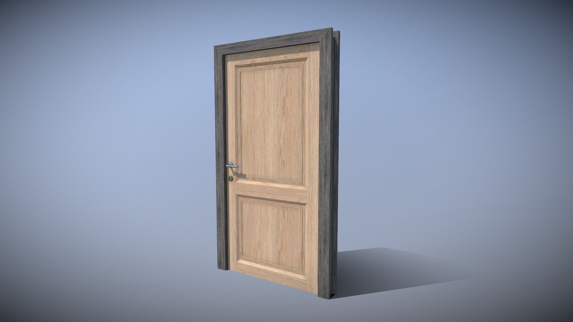 Interior door, created and textured in Blender - Simple Door - Buy Royalty Free 3D model by Ronald Hessens (@r.hessens) 3d model