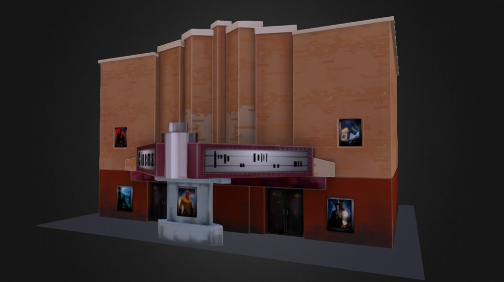 Model & Texture Arch Cinema - 3D model by NuttyApps (@t.k) 3d model