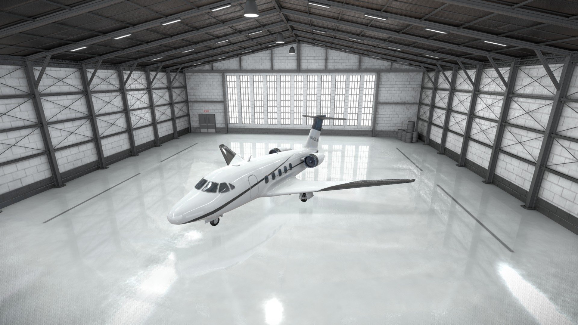 Airplane Hanger - Buy Royalty Free 3D model by Janis Zeps (@zeps9001) 3d model