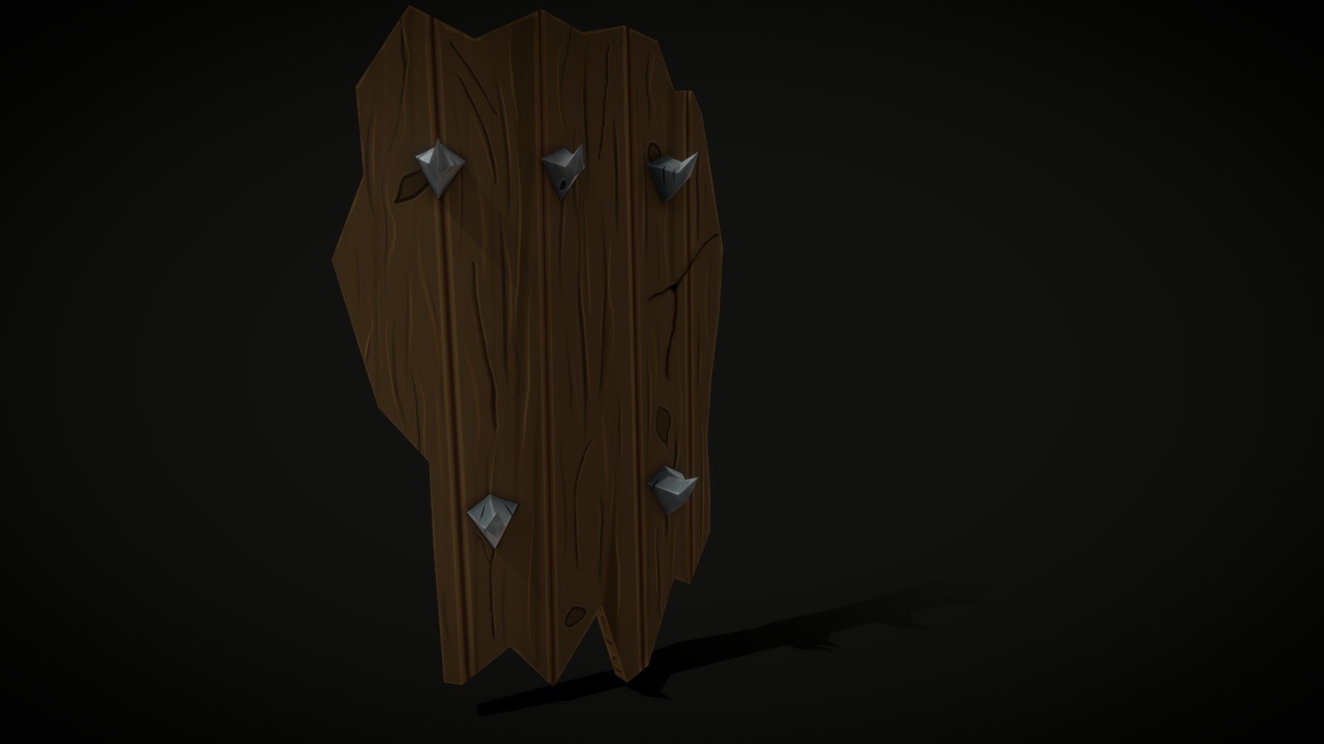A cartoonish low poly shield made specifically for a small mob such as a goblin or an orc. 
The model is optimized and yearly for the game.

Textur Albedo 2048x2048 3d model