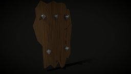 Cartoon Shield cartoonish, game-ready, low-poly-model, fantasyweapon, shield-medieval, weapon, lowpoly, blender3d, shield