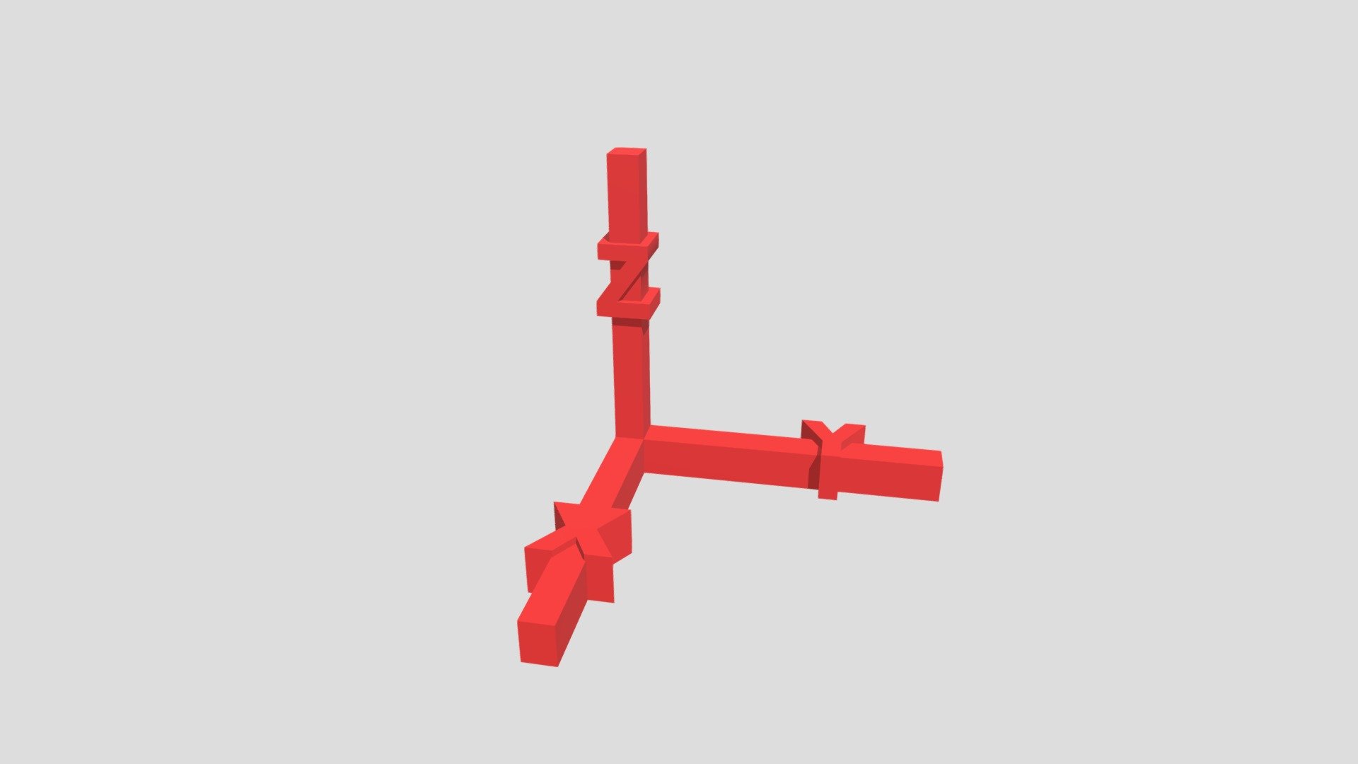 This is a simple 3D model of an X Y Z model that can be used in lesson when teaching children/teenages about 3D printing. This helps demonstrate the concept of how a 3D printer moves in relation to X Y and Z co-ordinates that are created from a G code of an STL file. Which in turn are created from a 3D model that is created in a 3D workspace using X Y and Z co-ordinates. 

This is an example of the free STL files that come with the lesson resources from learnbylayers All the lessons come pre planned and include teaching tutorials, lesson tasks, homeworks, answersheets, CAD video tutorials and assessments. 

If you are looking to start teaching 3D printing with your students, then learnbylayers will help you and is trusted by hundreds of schools in over 30 countries. For more information about learnbylayers from teachers visit the [testimonials] link here. (https://www.learnbylayers.com/tag/testimonials/)

Also ensure that you download the free lesson from the homepage 3d model