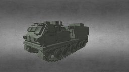 M270 MLRS 3D model armored, army, 3dprintable, idf, artillery, infantry, offroad, millitary, mlrs, m-270, tracked-vehicle