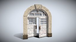 Door2 Train Station Pack train, white, portugal, stave, unreal, line, metro, open, arch, marble, metal, glasses, old, station, uvmap, close, substance, painter, unity, 3d, texture, pbr, model, stone, wood, steam, ring, door