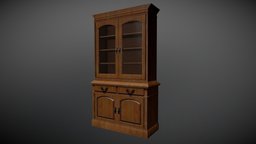 Victorian Cupboard victorian, wooden, closet, desk, chest, vintage, antique, furniture, wardrobe, old, cupboard, glass
