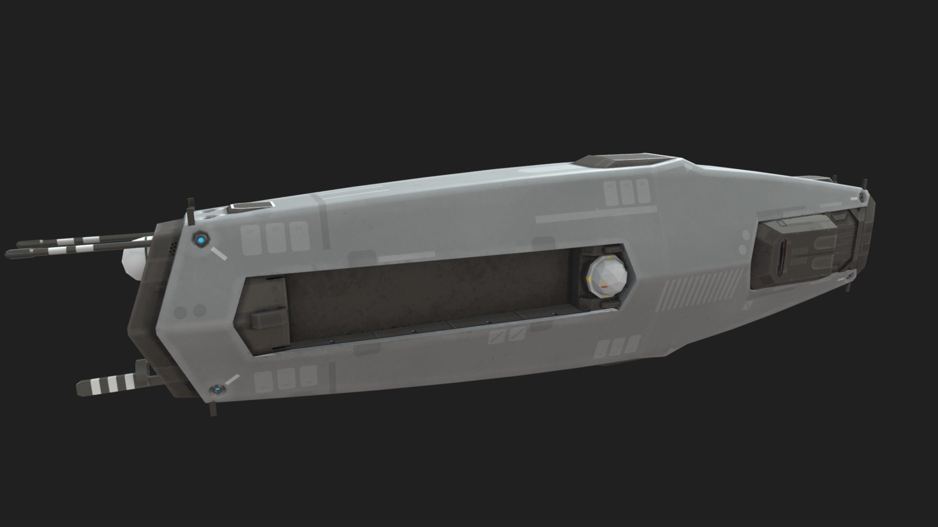 Nebulous Project - Epaulette Class Destroyer - 3D model by Gwyvern 3d model