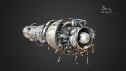 Marbore jet engine (3D photo) jet, engine, gerpho, acute3d, 3dst35, marbore, turbomeca, plane