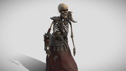 Skeleton Mage skeleton, undead, mage, monster, fantasy, knight, magic