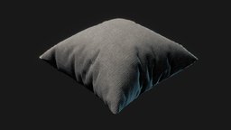 Pillow | Black pillow, furniture, idea, uzbekistan, art, pbr, low, design, home, dark, interior, black