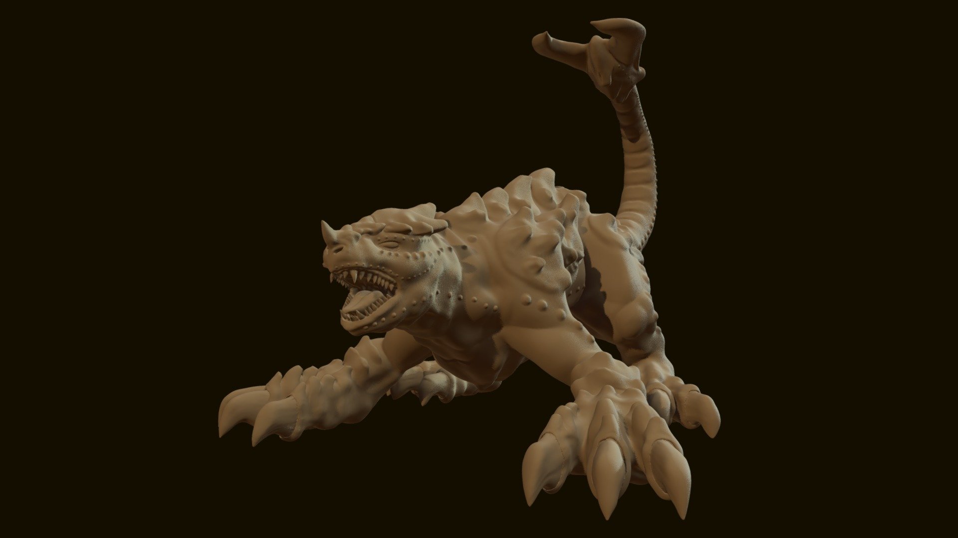 Giant armored Kaiju - Quadruped monster - 3D model by Mr Jay (@mrjay) 3d model
