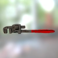Pipe Wrench pipe, wrench, tool, lowpoly