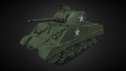M4A2 Sherman ww2, army, hard-surface, tank, usa