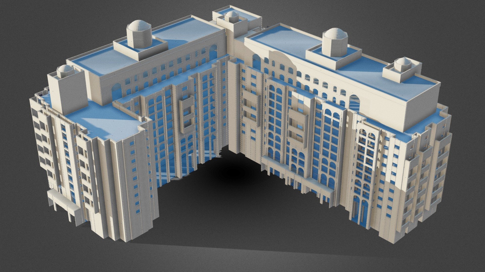Atlantis Palm Hotel Dubai United Arab Emirates - Dubai Building 13 - Buy Royalty Free 3D model by Giimann 3d model
